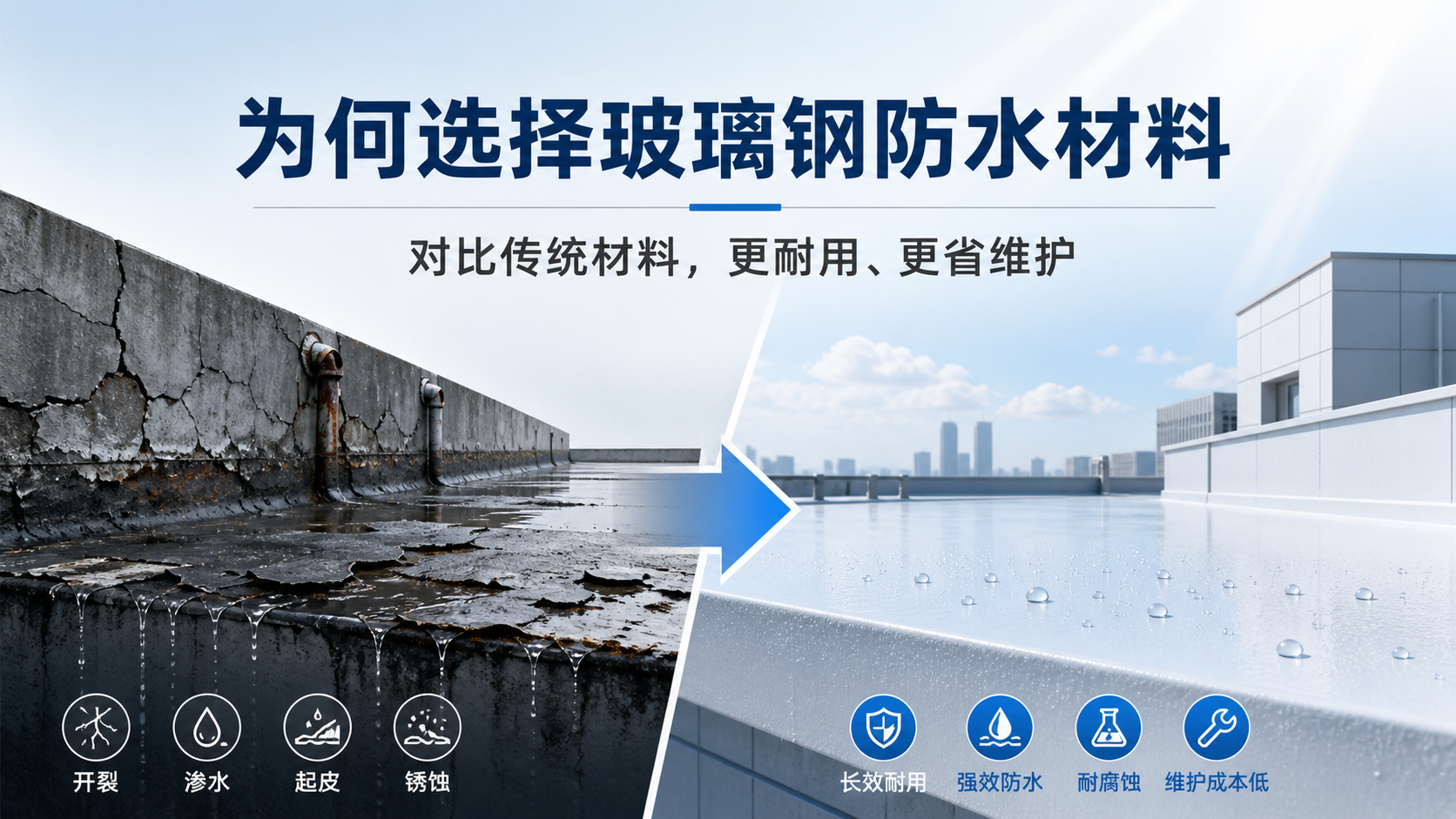 在潍坊，为何选择玻璃钢防水材料而非传统材料